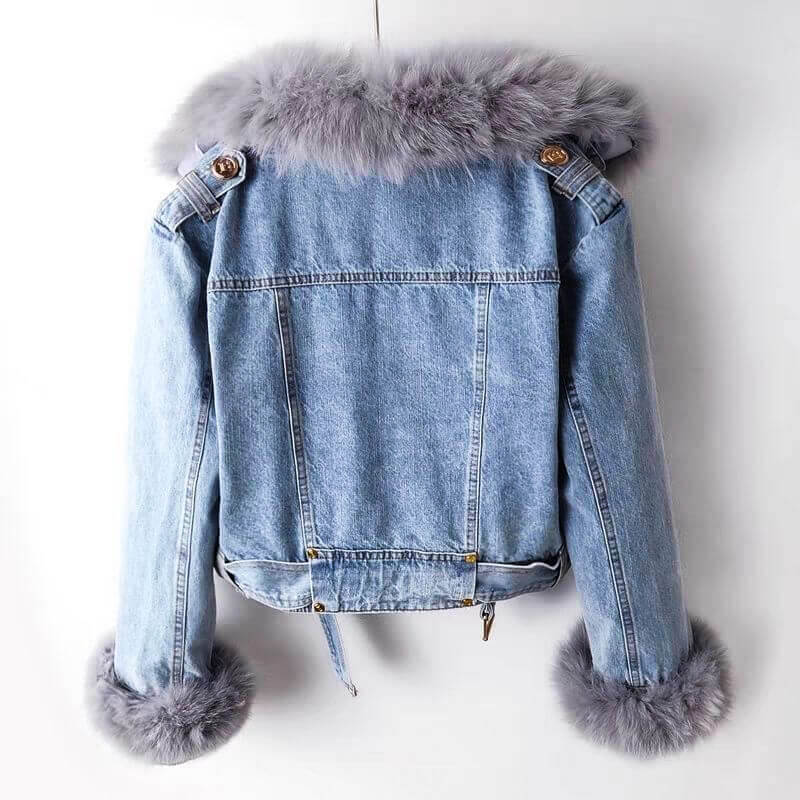 Isadora denim jacket with fur for a warm and trendy style