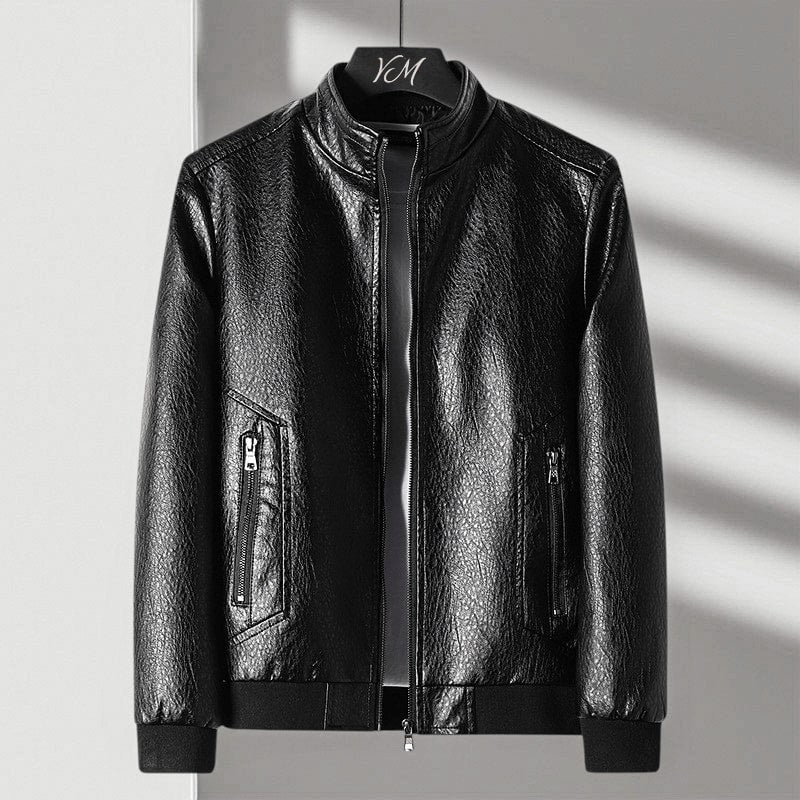 Matteo Verdi very elegant leather jacket for a sophisticated look