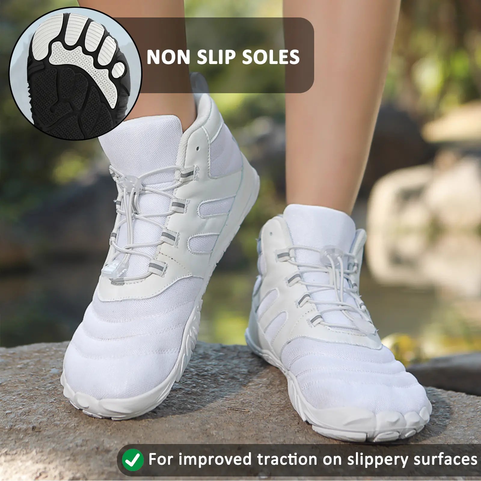 Warm winter boots for women - non-slip comfort and minimalist barefoot design