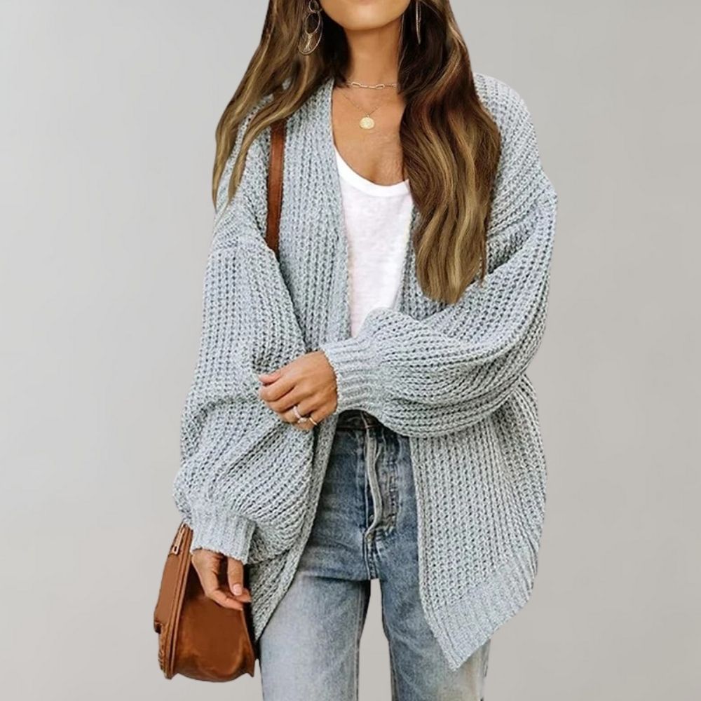 Fiona | Women's Cozy Relaxed Fit Knit Open Front Cardigan for Effortless Style