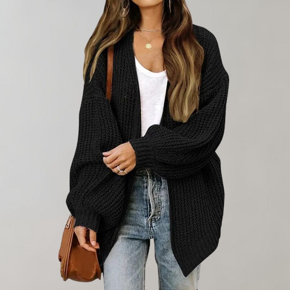 Fiona | Women's Cozy Relaxed Fit Knit Open Front Cardigan for Effortless Style