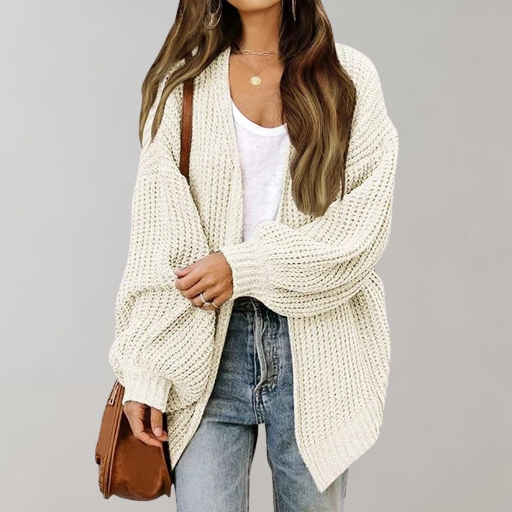 Fiona | Women's Cozy Relaxed Fit Knit Open Front Cardigan for Effortless Style