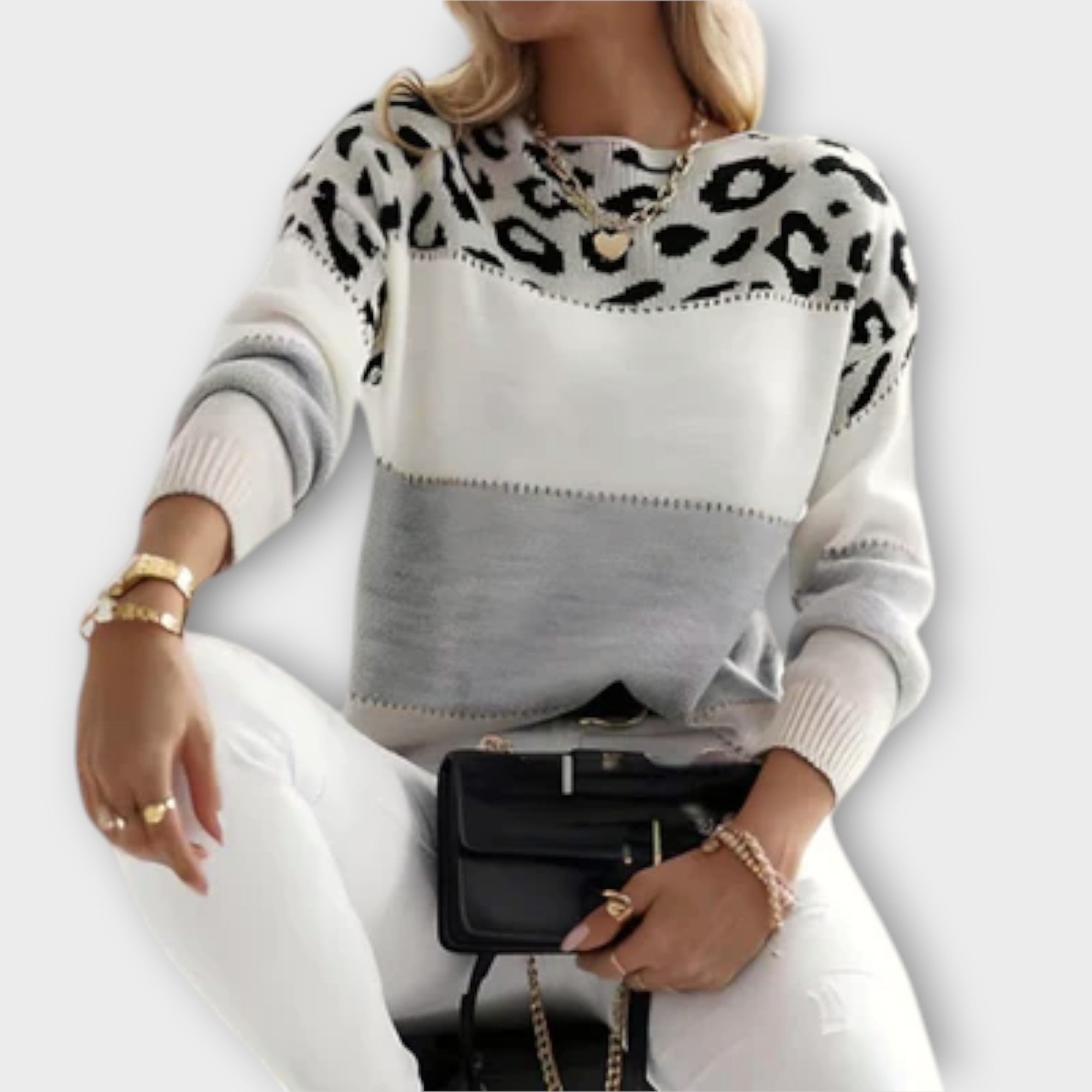 Casual Leopard Print Sweater Kay