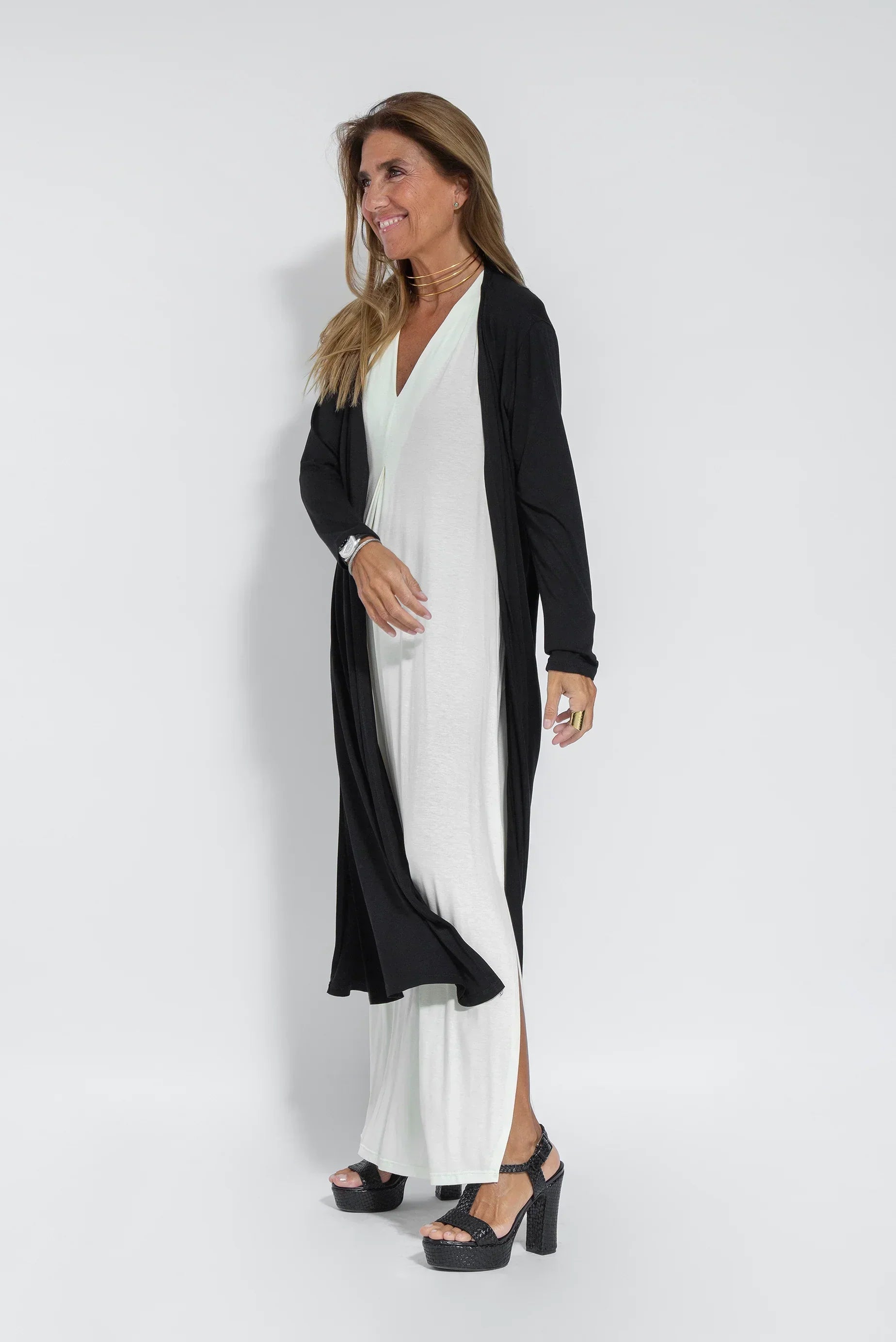 Carmela | Elegant Long Dress with Cardigan 1