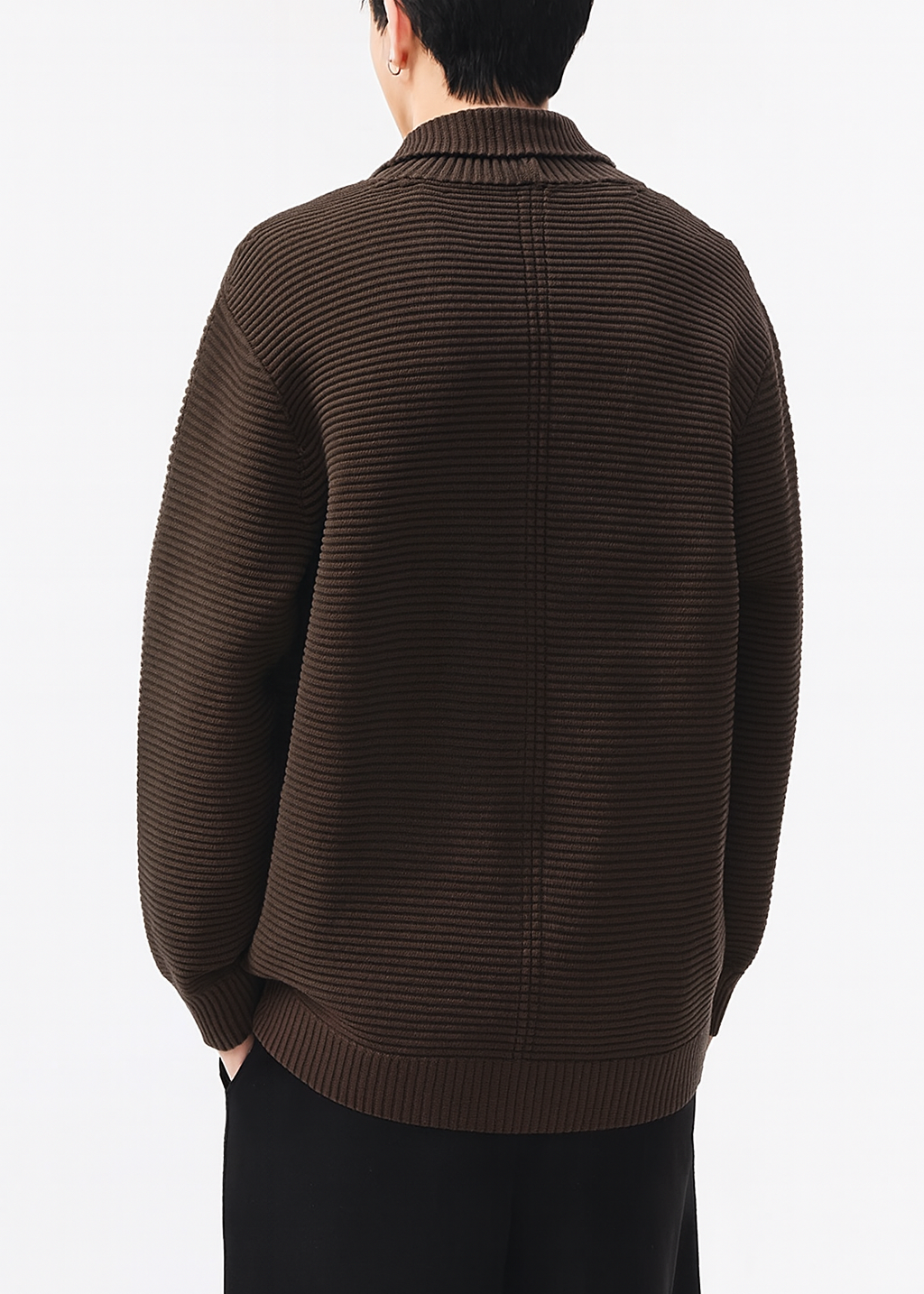 Elegant and warm double-breasted Rowan cardigan