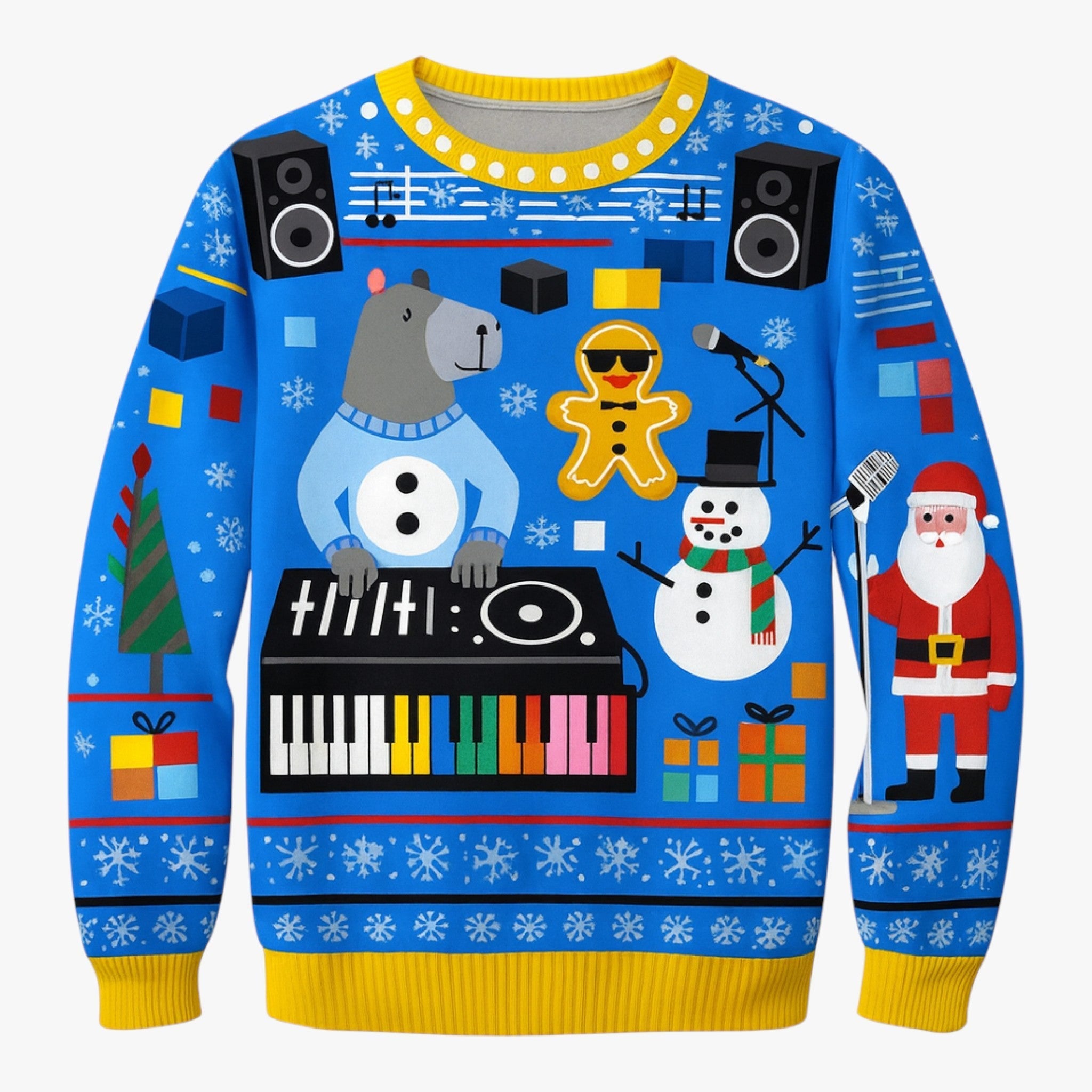 Exclusive Men's Christmas Sweater with Cute Animal Pattern - Perfect for the Holiday Season