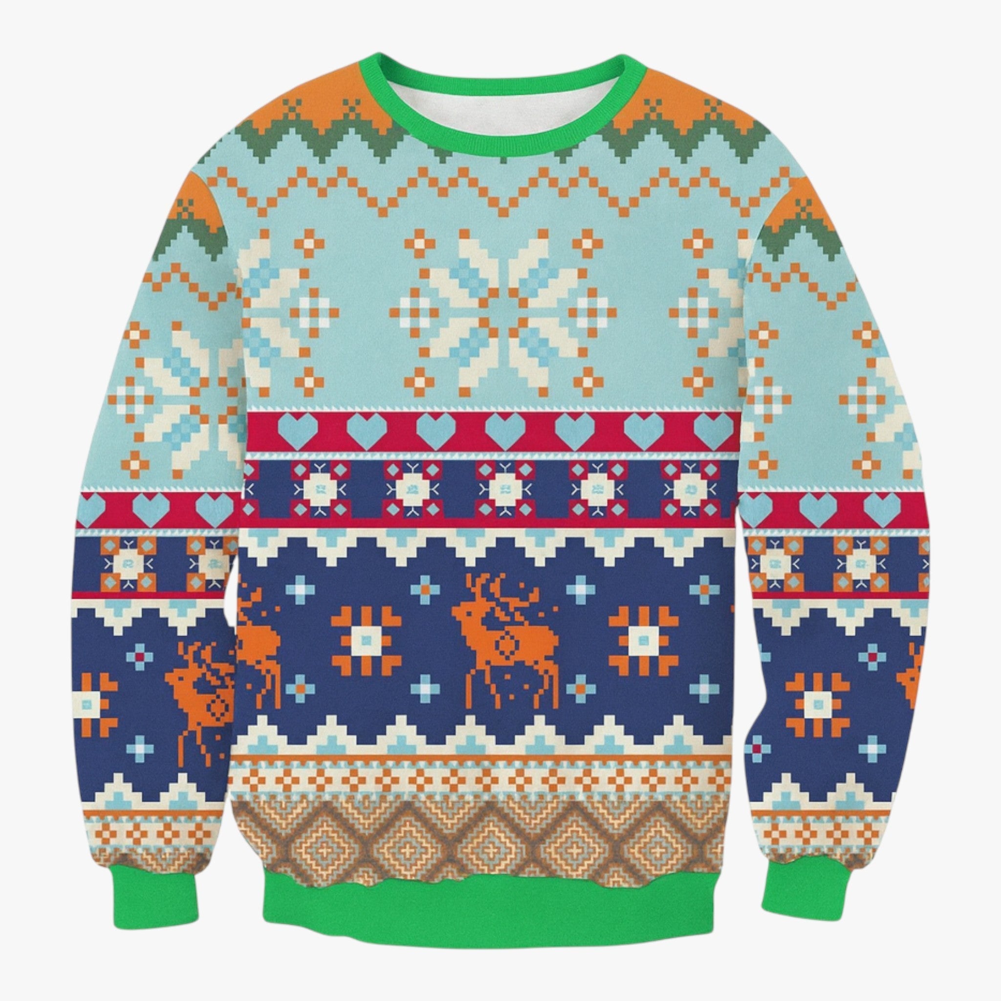 Men's Christmas Sweater with Funny Reindeer Print – Perfect for Cozy Holiday Days