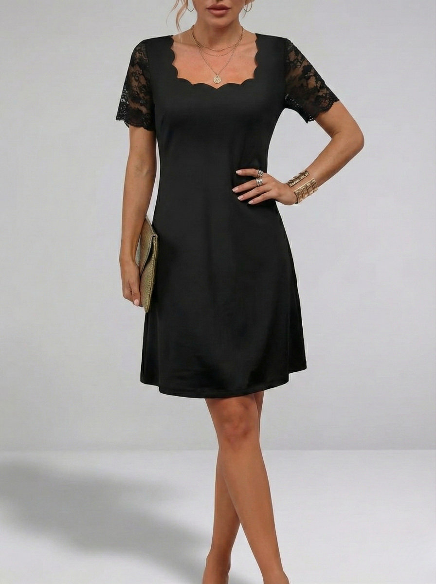 Amélie – Timeless Lace Midi Dress with Elegant Silhouette