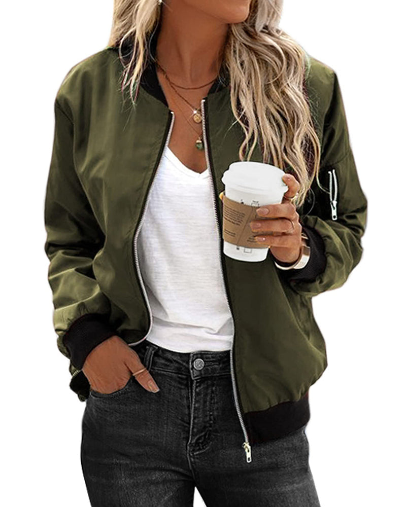 Women's jacket lightweight bomber for impeccable style