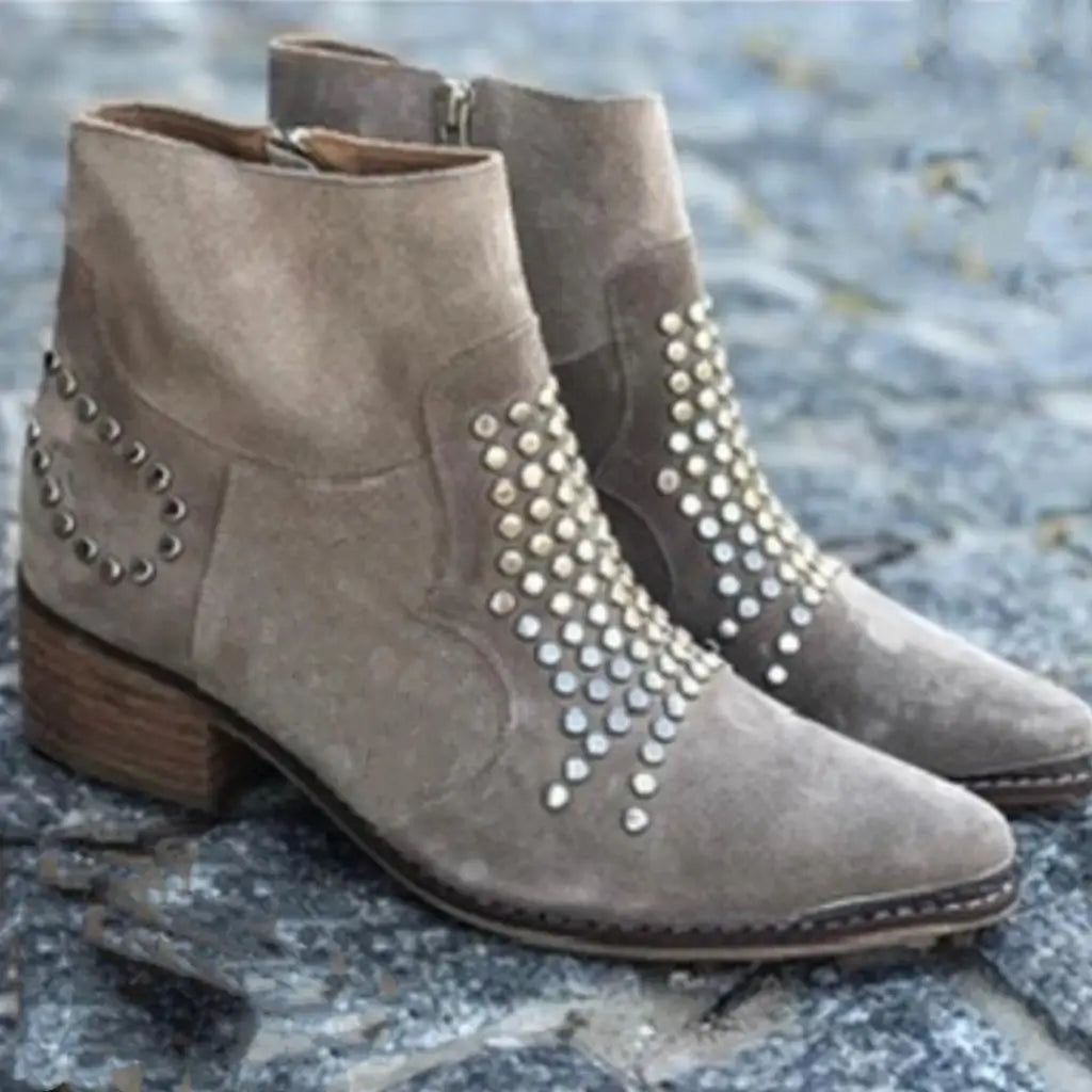 Ankle Heel Shoes with Studs for a Bold Style