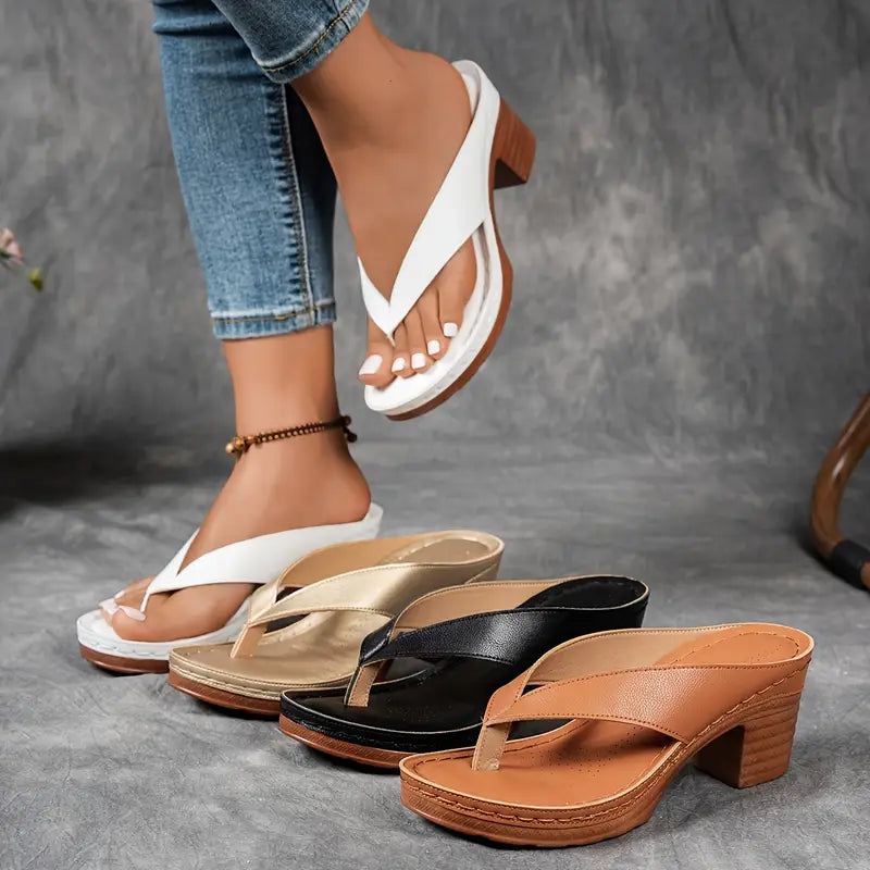 Aurelia™ | Comfortable Chunky Heel Sandals for an Unmatched Style