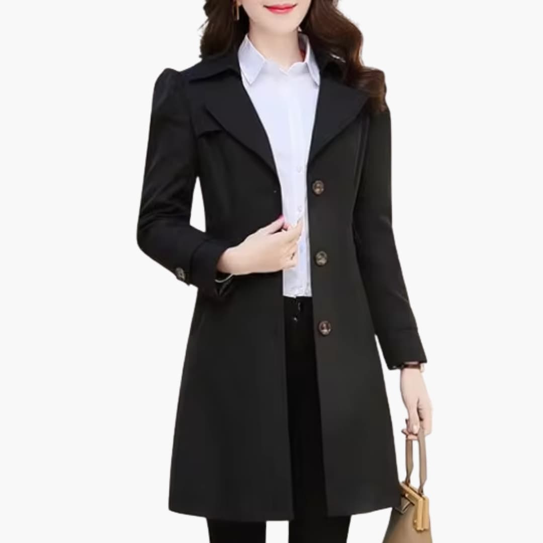 Elegant women's trench coat with a lapel collar – timeless, stylish and versatile