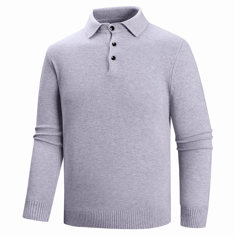 Devin | Elegant Classic Button Knit Sweater
