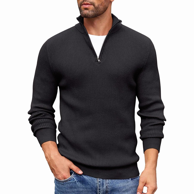 Davon | Pullover with modern ribbed pattern