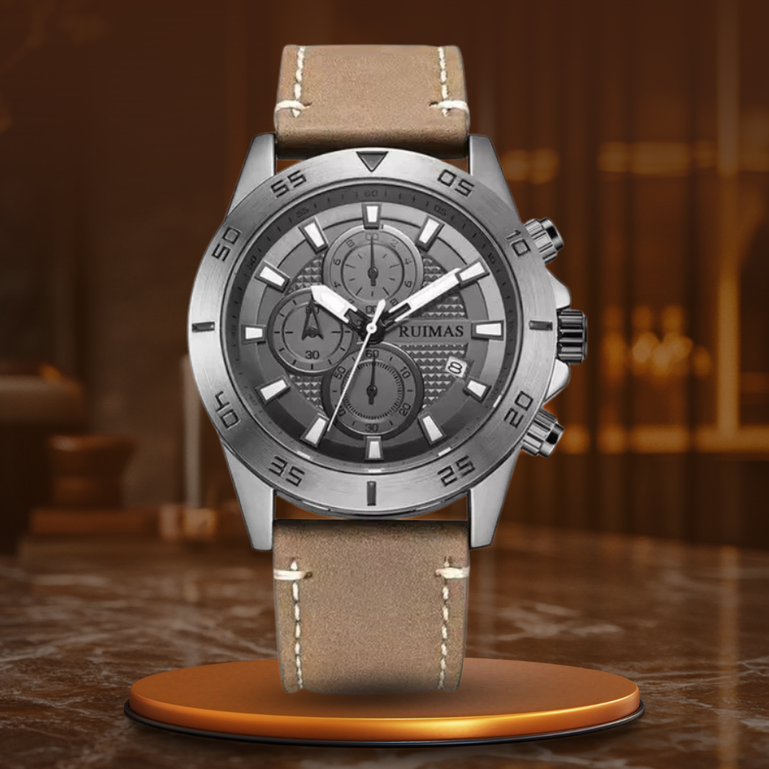 Quartz Chronograph Watch with Digital and Analog Display