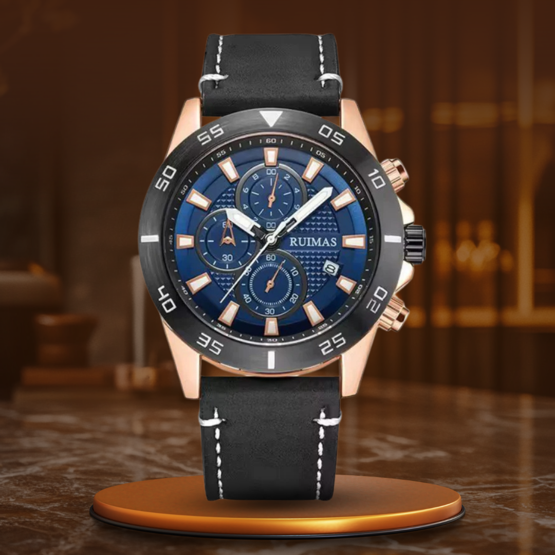 Quartz Chronograph Watch with Digital and Analog Display