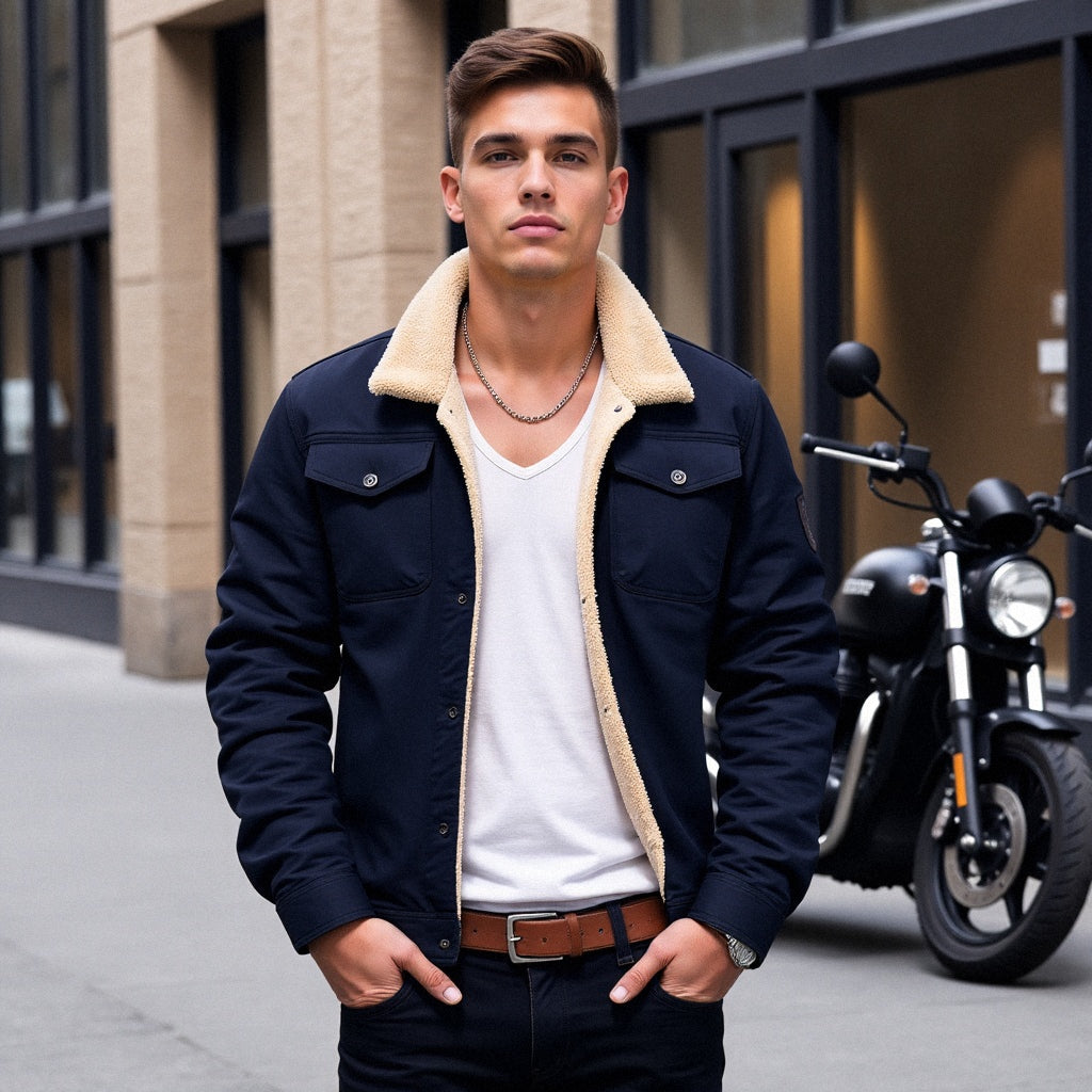 Damian - Casual Sherpa Jacket for Ultimate Comfort and Style