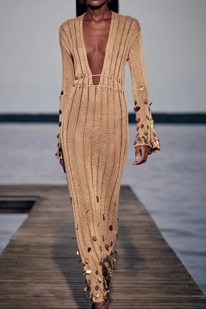 Dolly | Knit Maxi Dress with Feminine Silhouette 3