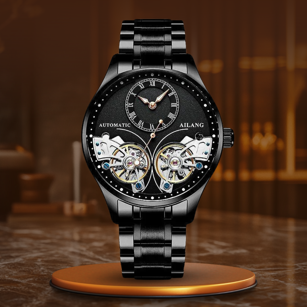 Luxury Double Tourbillon Luminous Mechanical Watch