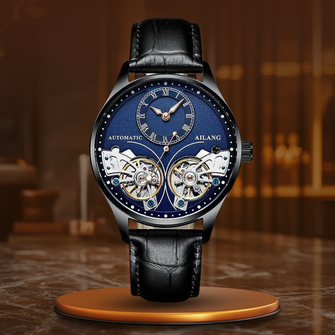 Luxury Double Tourbillon Luminous Mechanical Watch