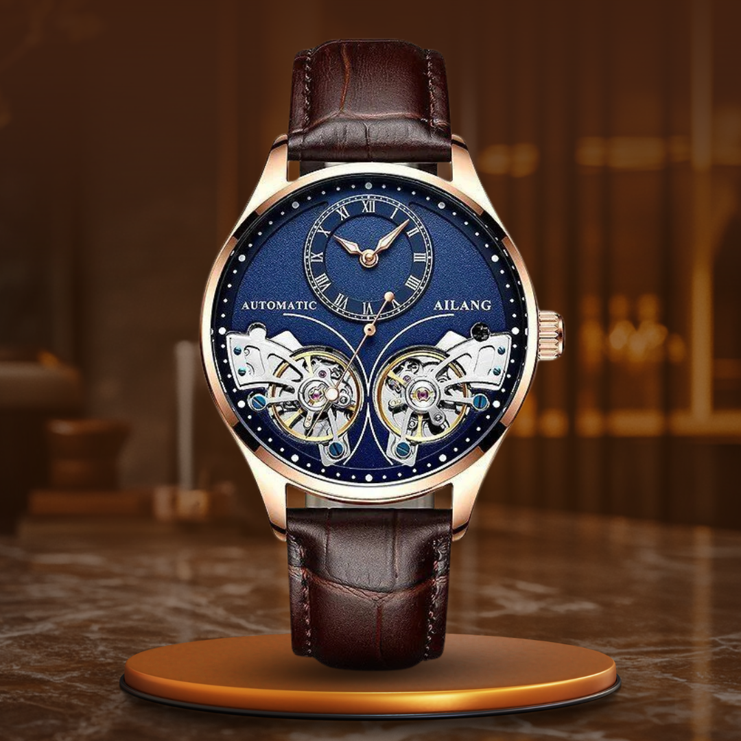 Luxury Double Tourbillon Luminous Mechanical Watch