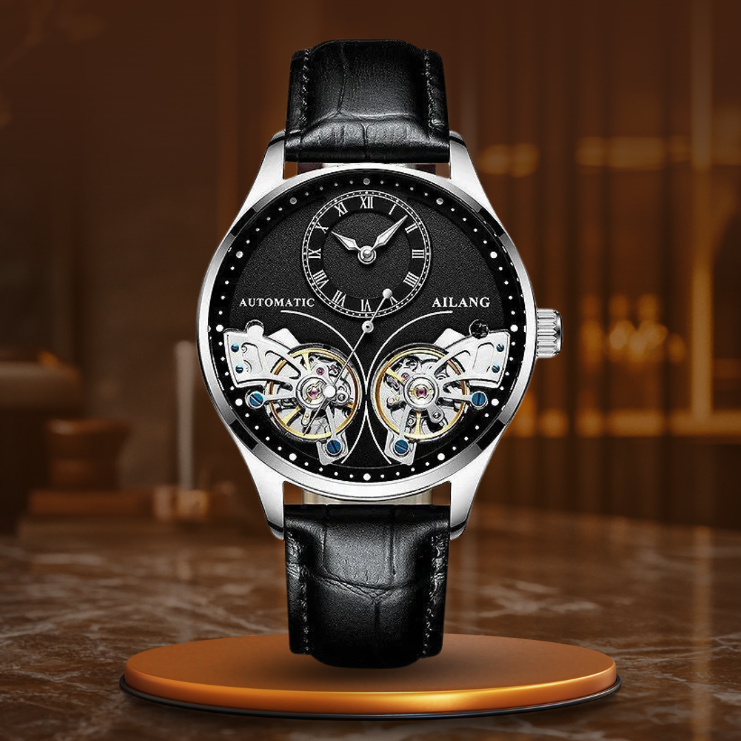 Luxury Double Tourbillon Luminous Mechanical Watch