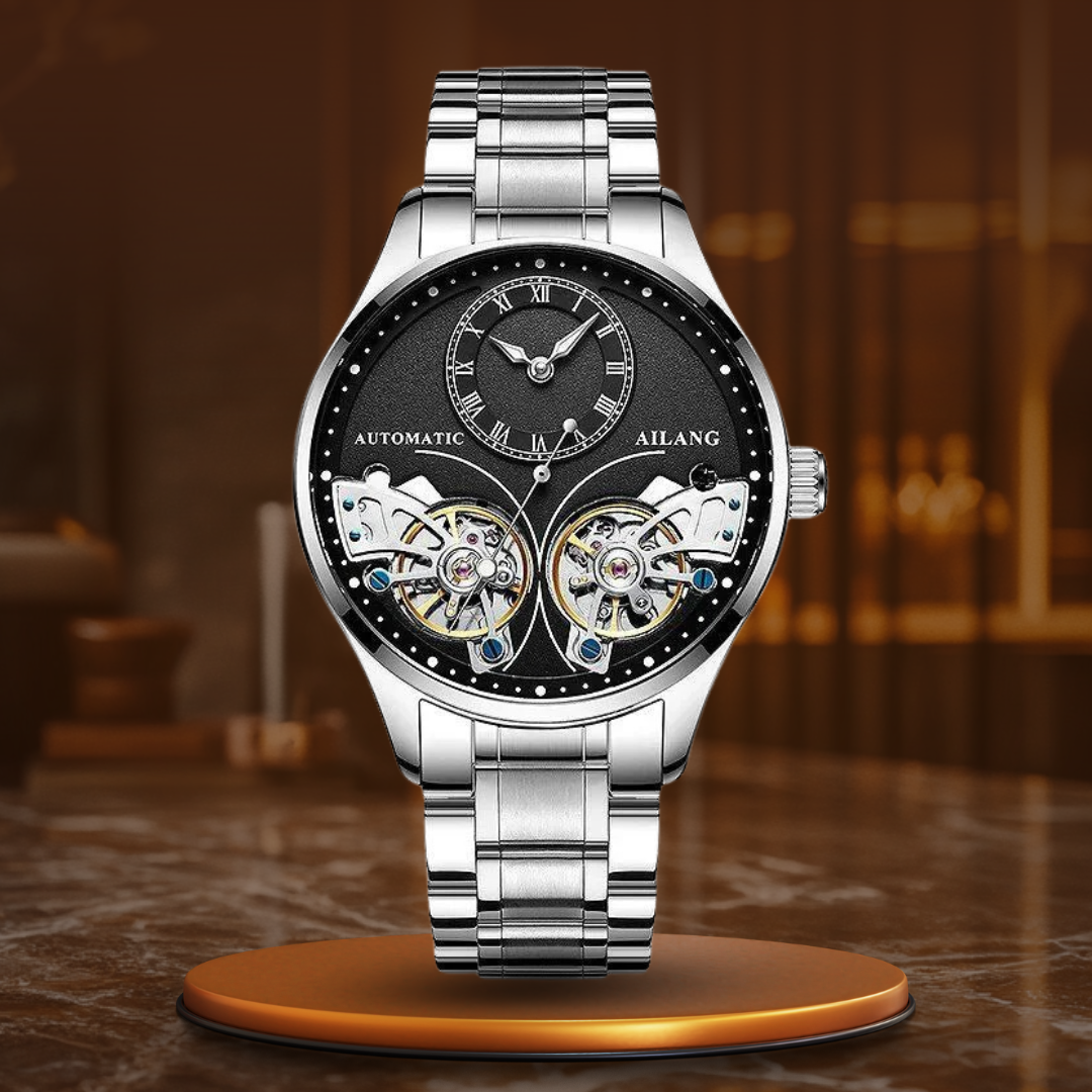 Luxury Double Tourbillon Luminous Mechanical Watch