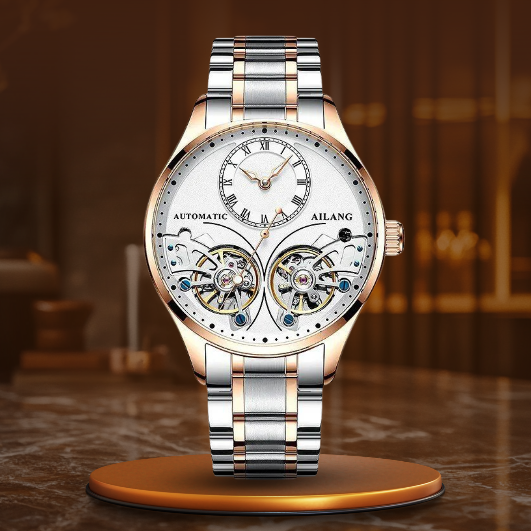 Luxury Double Tourbillon Luminous Mechanical Watch