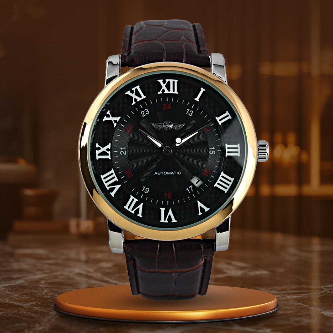 Luxury genuine leather automatic watch - Elegance and sophistication on the wrist
