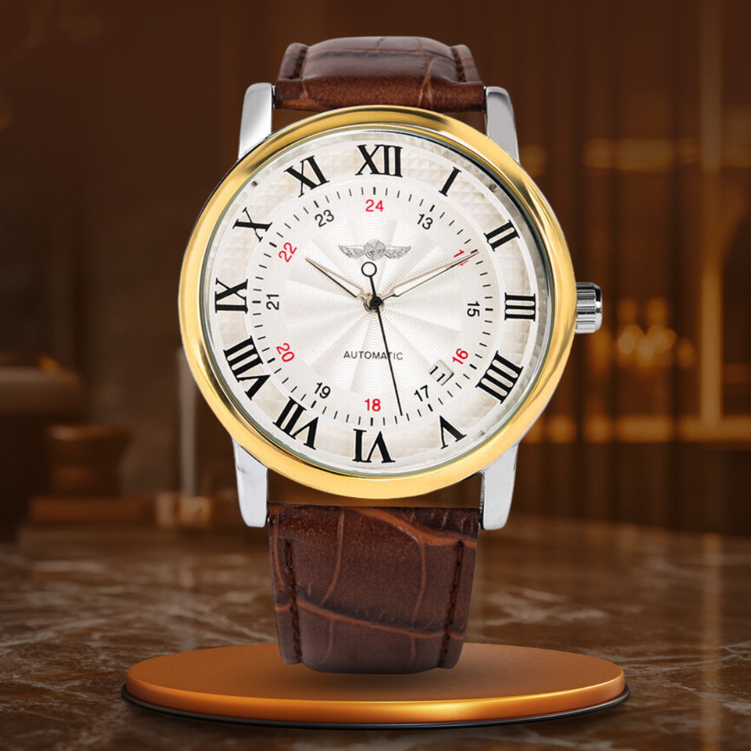 Luxury genuine leather automatic watch - Elegance and sophistication on the wrist