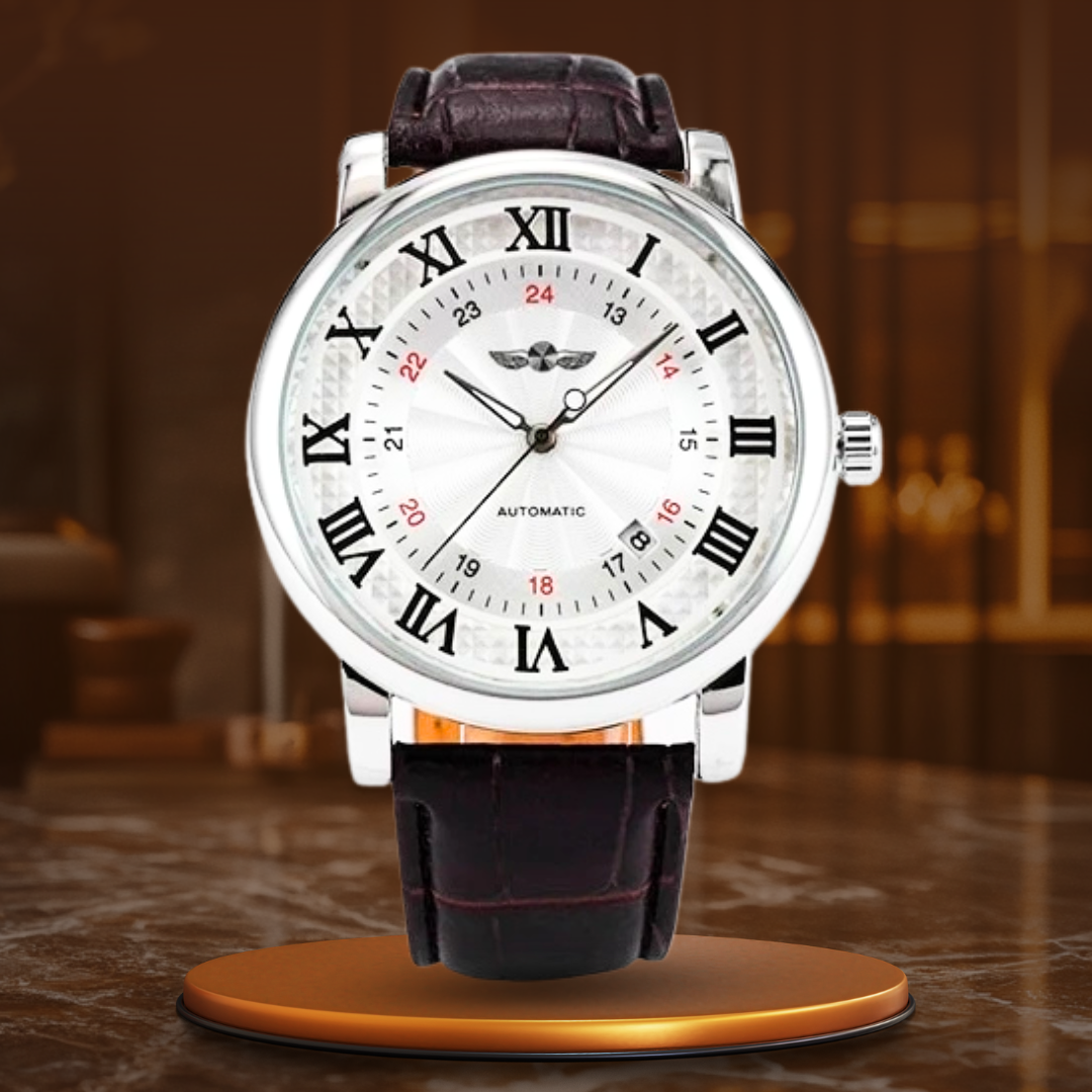 Luxury genuine leather automatic watch - Elegance and sophistication on the wrist