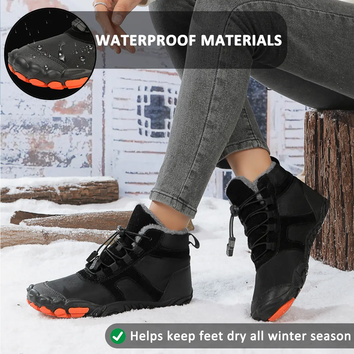 Winter Adventure Boots Unisex – Flexible, Waterproof Snow Boots for Comfort and Support