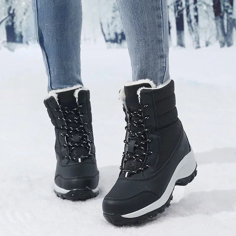Women's Winter Platform Shoes with Fur Lining – Comfortable and Stylish for Winter