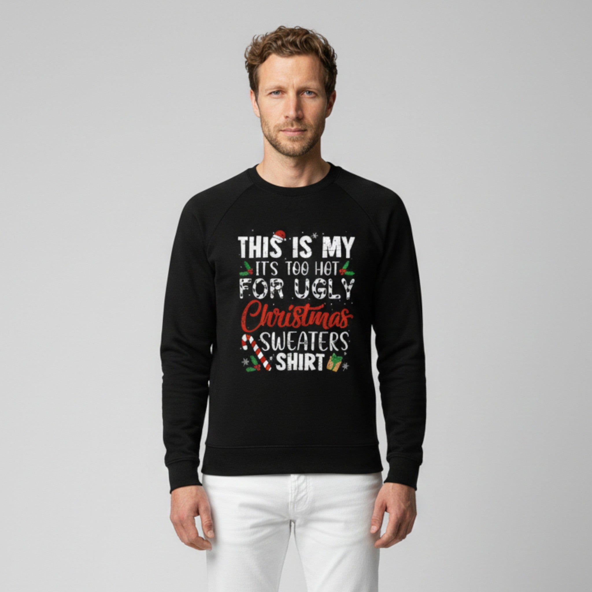 Exclusive Christmas Sweater for Men with Funny Slogan – Ideal for Festive Holidays