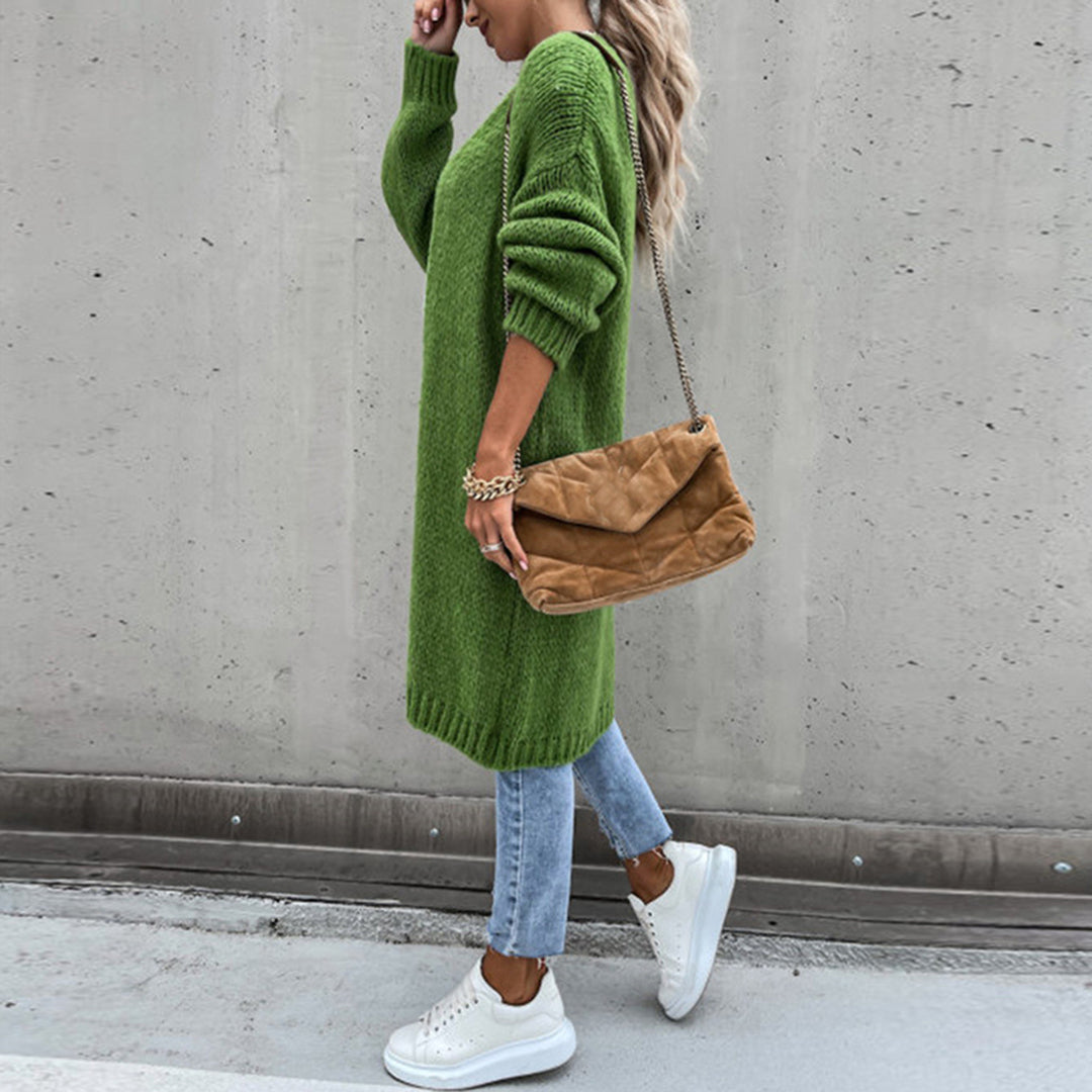 Lauren | Women's Cozy Relaxed Fit Long Open Front Cardigan for Effortless Style
