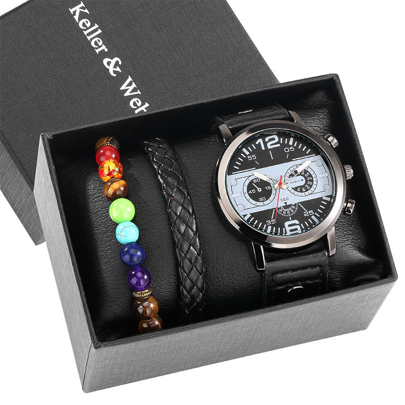 Horizon Analog Watch and Bracelet Set for a Stylish and Modern Look