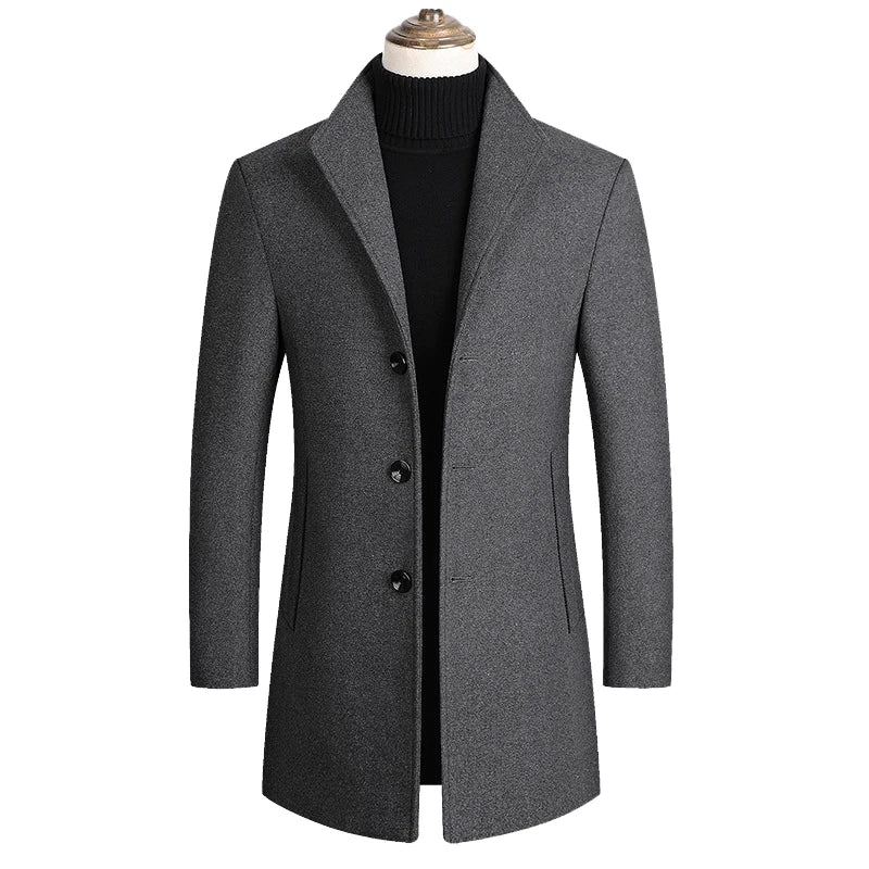 Darian | Elegant Notched Collar Coat for a Classic Style
