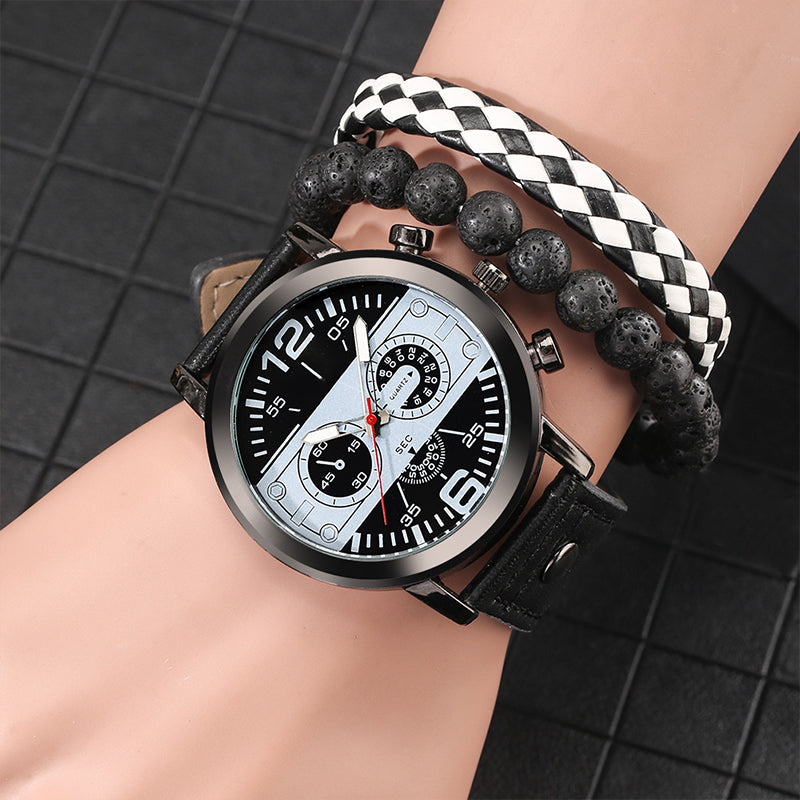 Horizon Analog Watch and Bracelet Set for a Stylish and Modern Look