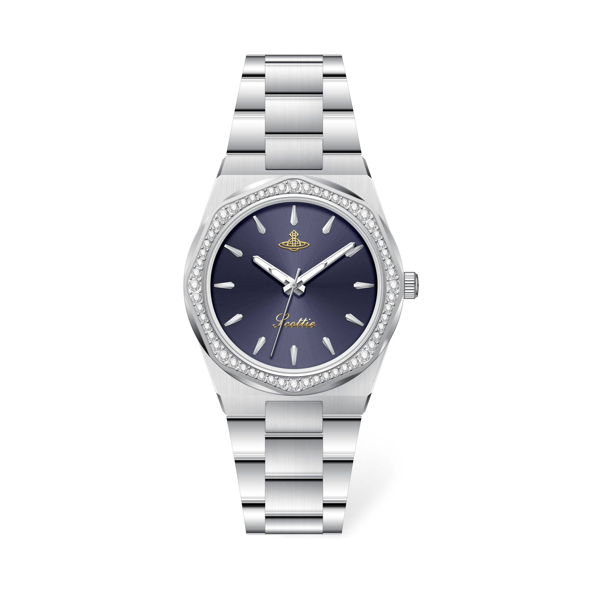 Stainless Steel Octagonal Diamond Dainty Watch – Elegant and Unique Timepiece