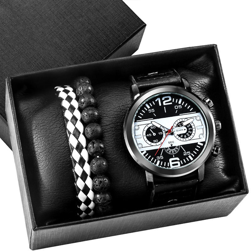 Horizon Analog Watch and Bracelet Set for a Stylish and Modern Look