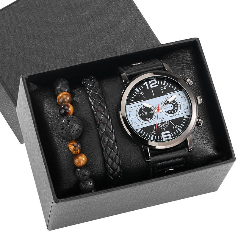 Horizon Analog Watch and Bracelet Set for a Stylish and Modern Look