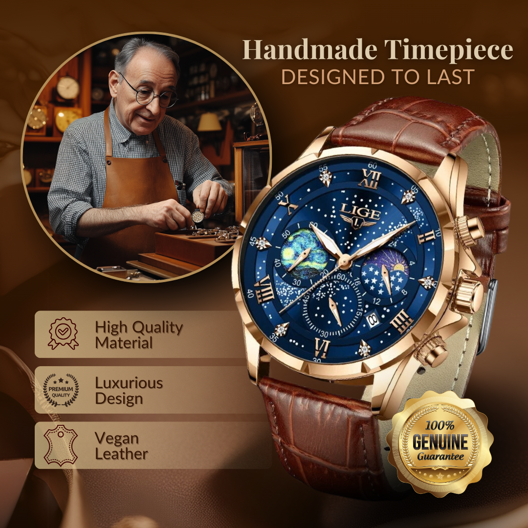 Watch with elegant moon phase display for a stylish appearance