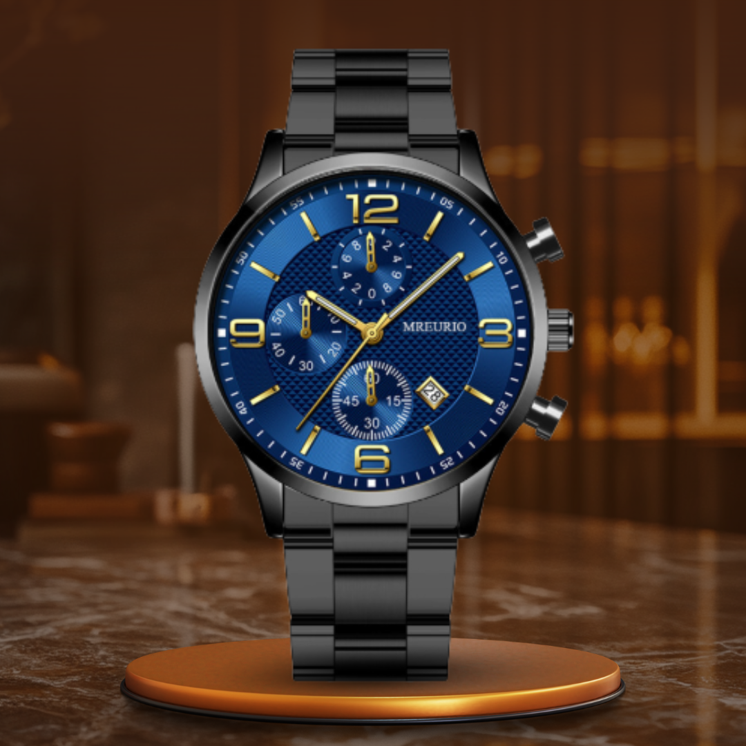 Luxury men's wristwatch for businessmen