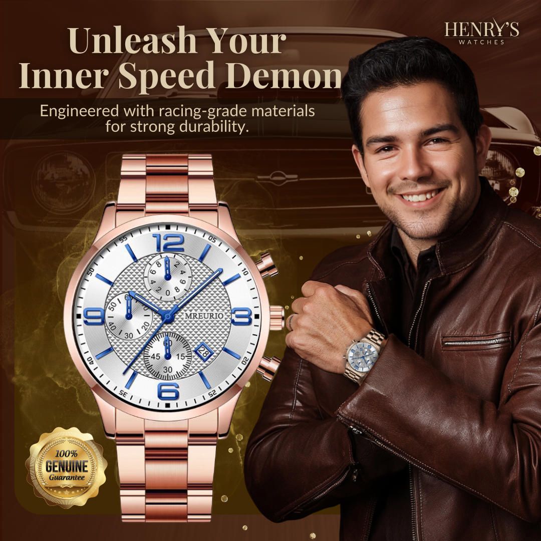 Luxury men's wristwatch for businessmen