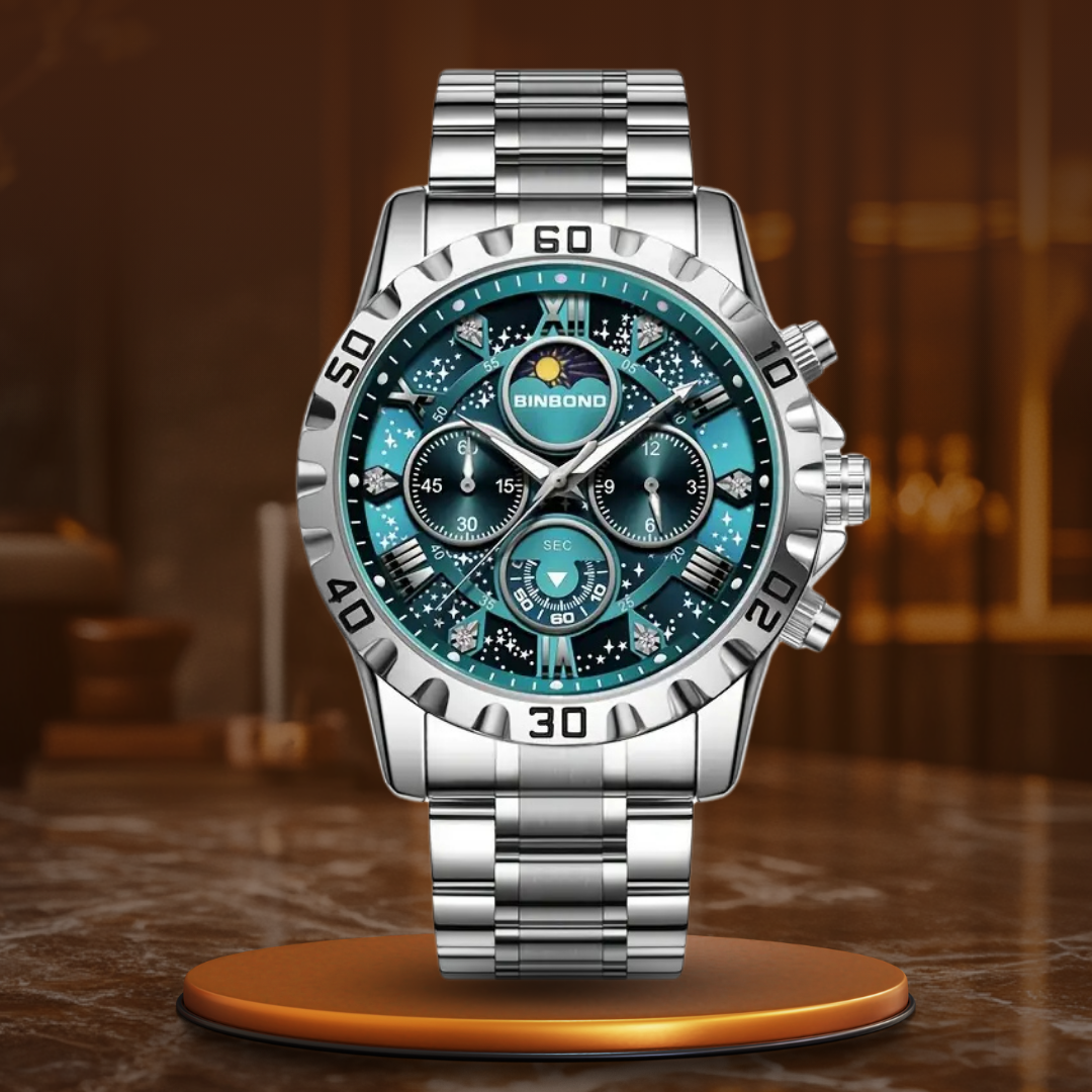 Watch with Luxury Chronograph and Metal Band for a Stylish and Elegant Appearance