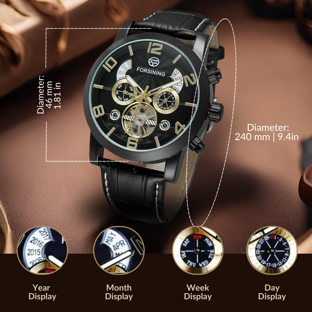 Luxury Automatic Watch with Sophisticated Tourbillon