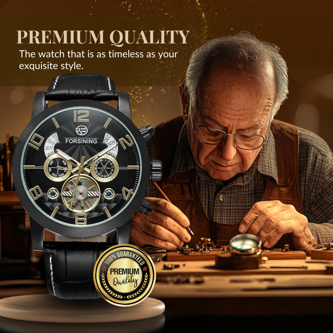 Luxury Automatic Watch with Sophisticated Tourbillon