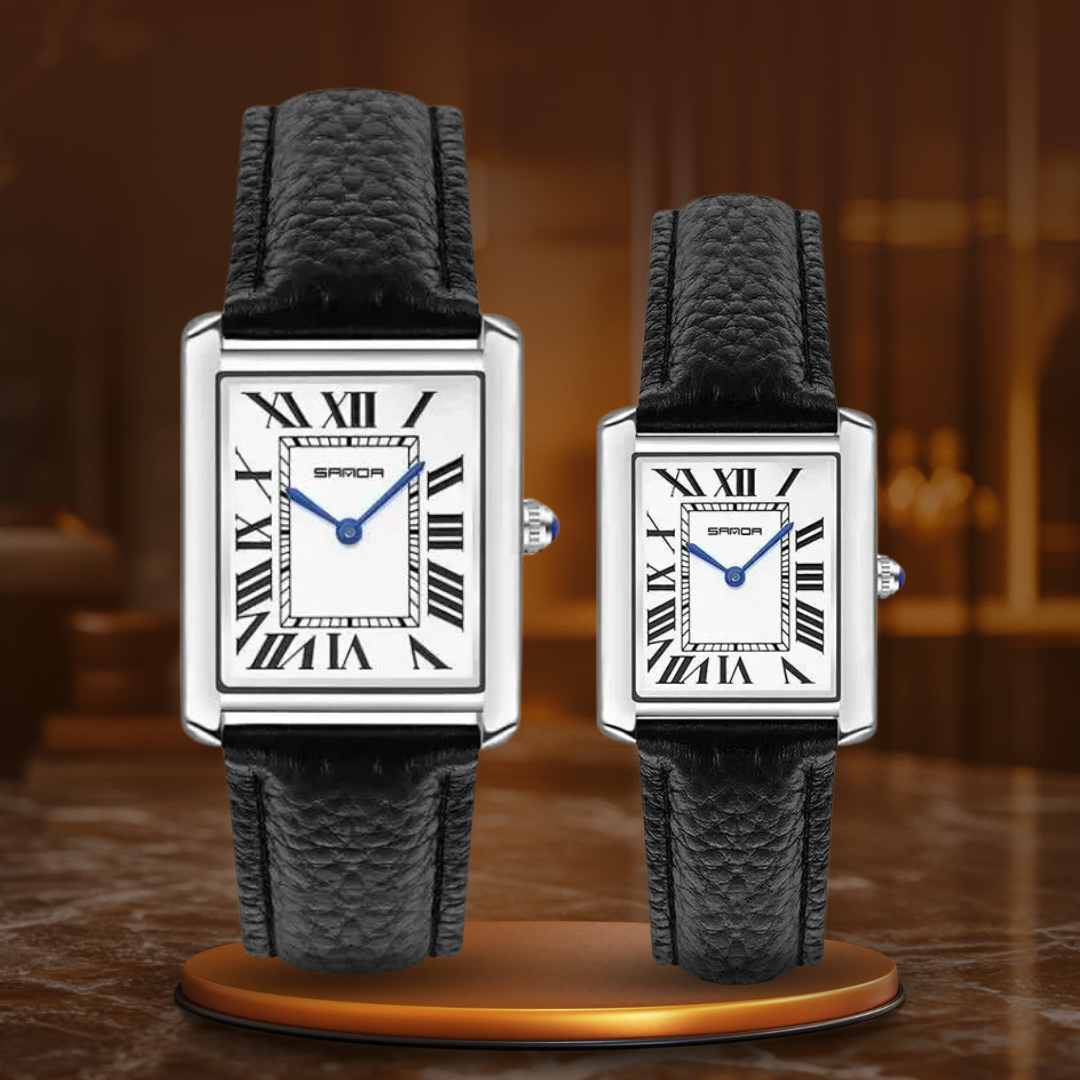 Elegant Square Watches for Couples