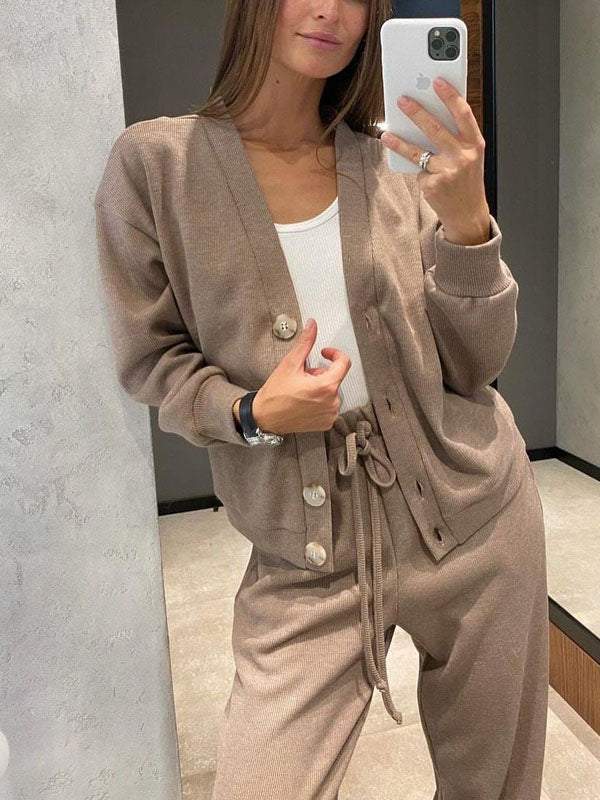 Kylie | Women's Comfortable Relaxed Cardigan & Stylish Drawstring Pants Set