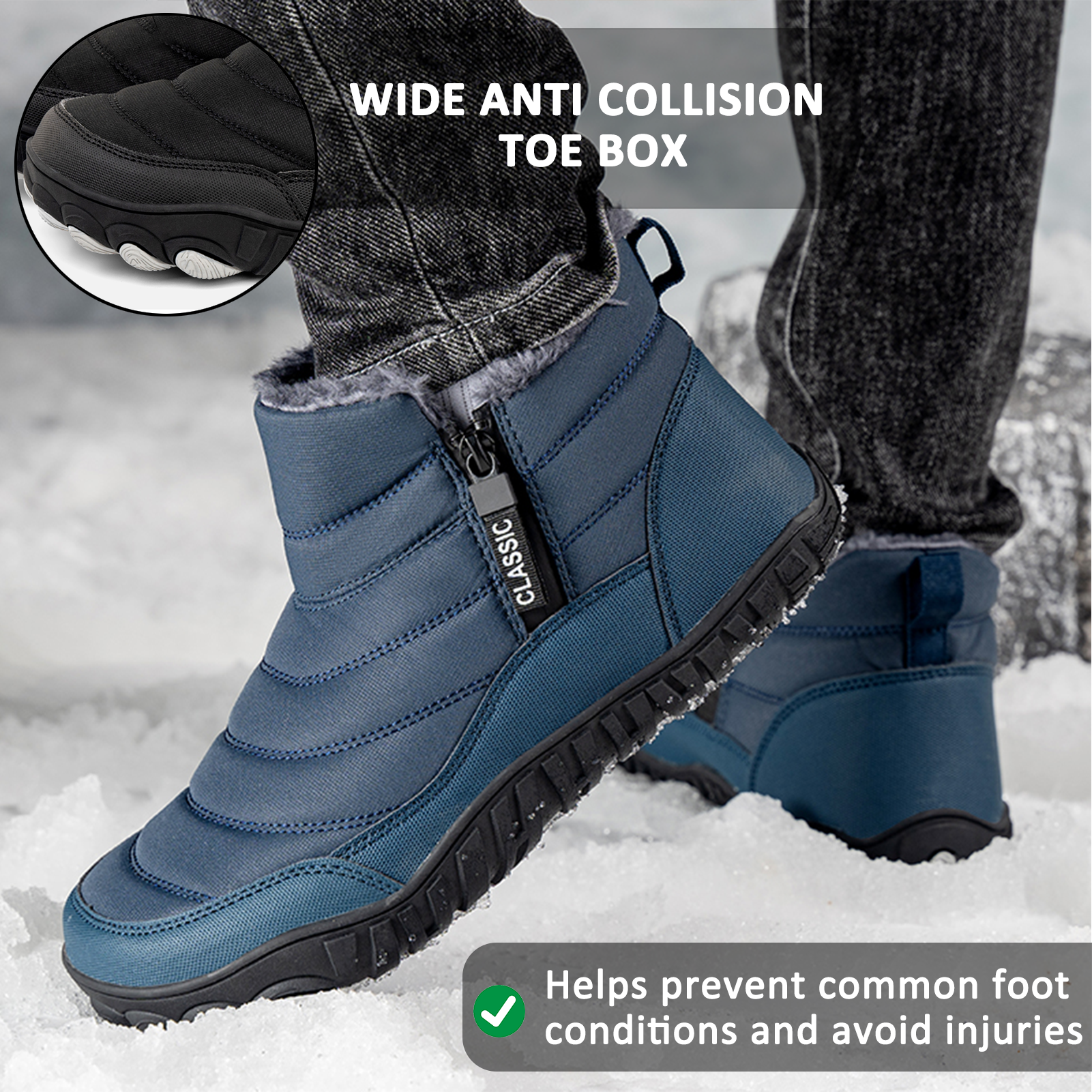 Men's Insulated Winter Boots - Waterproof, Non-slip, and Ultra Comfortable